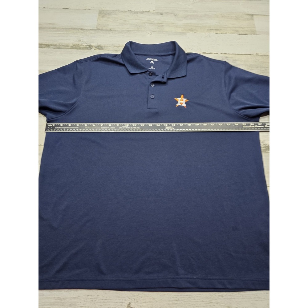 Antigua Houston Astros MLB Polo Shirt Mens XL Navy Blue Short Sleeve Embroidered - Picture 2 of 7